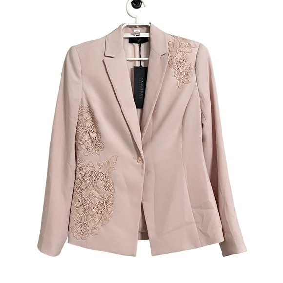 Carlisle Collection Floral Lace Appliqué Formal Blazer - Picture 1 of 10